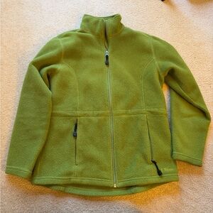 Vtg L.L. Bean Fleece Full Zip Green Polartec Jacket